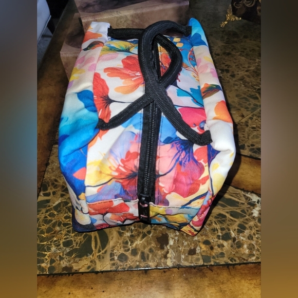 Colorful Floral Cosmetic Bag - Picture 4 of 6